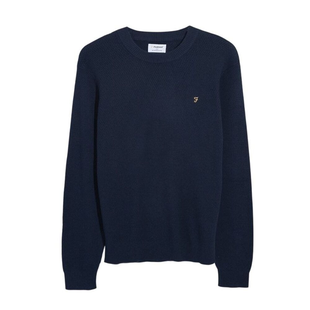 Farah Mens Rainhill Plain Regular Sweater / True Navy